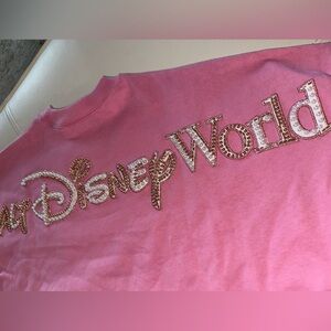 Disney Pink Sweatshirt with Embellished Logo